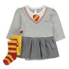 GX447: Baby Girls Harry Potter Bodysuit Dress & Tights Outfit (0-24 Months)